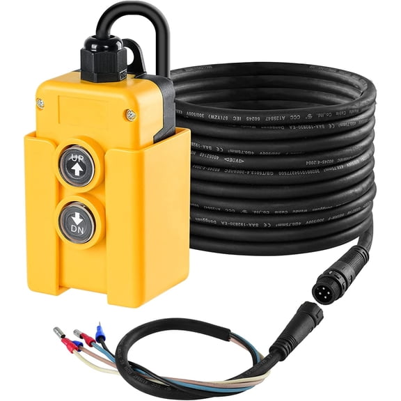 Dump Trailer Remote Control Switch, Briidea 4 Wire 12V Double Acting Hydraulic Pump Power Supply Unit Remote Controller Truck Lift Gate Tipper Hoist