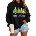 thumbnail image 6 of Jkety Christmas Sweaters for Women Christmas Sweatshirts for Women Cute Reindeer Christmas Tree Print Pullover Long Sleeve Hoodless Pullover Holiday Tops Black,S, 6 of 6