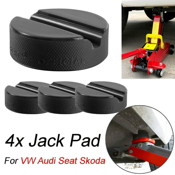 AUTOXBERT 4Pcs/set Rubber Jack Pad Lifting Car Undertray Heavy Duty Adapter For VW Audi