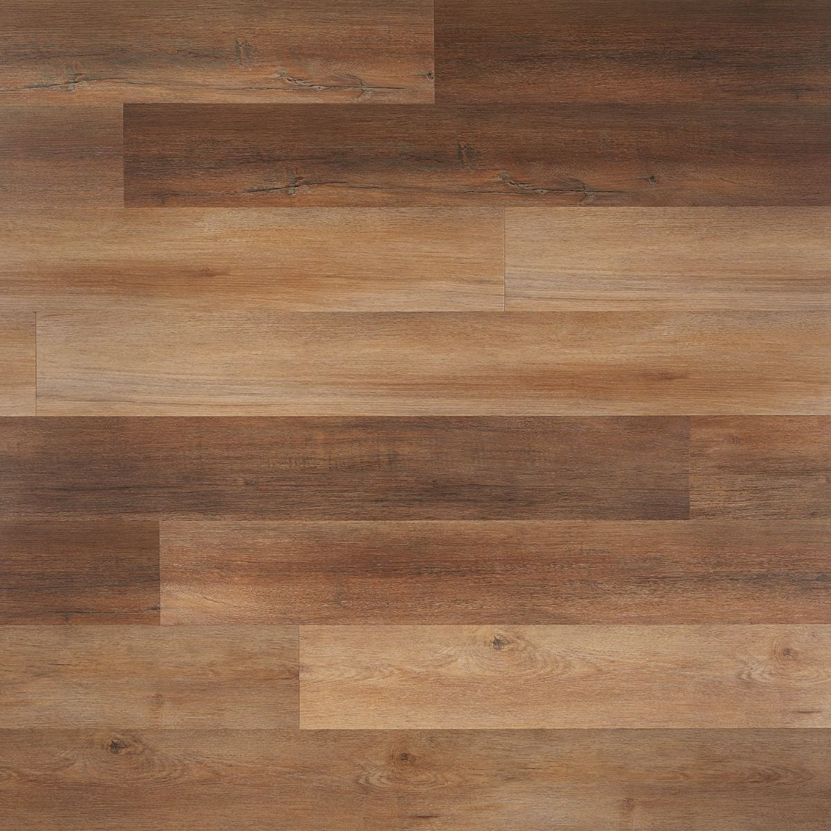 Bond Tile Lujo 28mil Oak Coppertone 6 in. x 48 in. Rigid Click-Lock Luxury Vinyl Tile Flooring (27.39 Sq. Ft. / Case)
