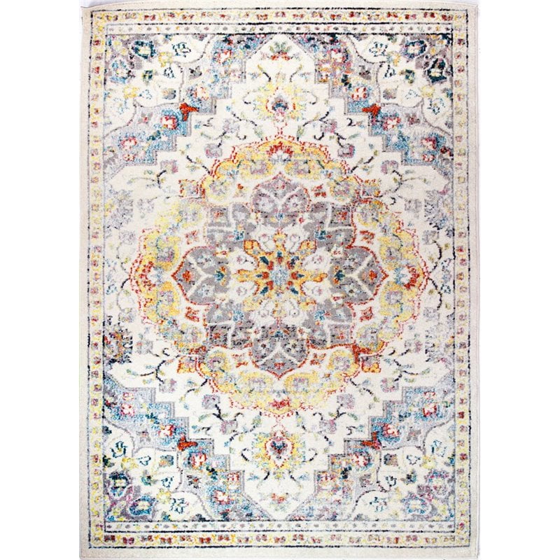 Bashian Dakota Zerah 3 6 X 5 6 Area Rug In Ivory Walmart nourison-aloha-indoor-outdoor-transitional-french-country-grey-blue-3-6