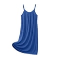thumbnail image 2 of Levmjia Womens Nightdress Sleepwear Round Neck Sleeveless Suspender Nightgown Adjustable Strap Soft Breathable Home Comfort Sleep Dress Summer, 2 of 6