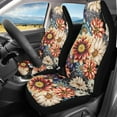 thumbnail image 2 of Yuyamidu Boho Mandala Flower Automobile Seat Covers 2 Pcs Floral Car Seat Covers Front Seats Only Waterproof Universal Fit for Auto Truck Van SUV, 2 of 7