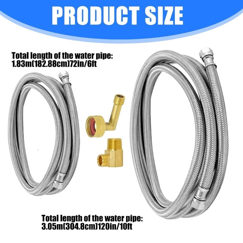 CEORPER Practical Copper Dishwasher Water Tube 3/8inch Suitable for Various Brands