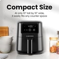 thumbnail image 3 of 2 Qt Mini Air Fryer – Digital Space-Saving Compact Air Fryer with Nonstick and Dishwasher Safe Basket, Quick & Easy Meals in Minutes, Features Digital Timer and Shake Reminder – Black, 3 of 5