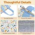 thumbnail image 4 of Pioneer Flower Floral Print Pattern Insulated Lunch Bag for Women & Adults,Large Portable Soft Cooler Lunch Bag,Thermal Food Storage Tote with Pearl Cotton,8.66L,8.75x5.75x9.5 Inch, 4 of 6