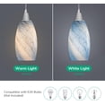 thumbnail image 4 of GFDYREE Plug in Pendant Light, Hanging Light with15FT Adjustable Cord, On/Off Switch, Handcrafted Art Glass Shade, Hanging Light Fixture for Kitchen, Bathroom, Entryway, Dark Blue, 4 of 7