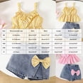 thumbnail image 3 of kaprioy Toddler Girl Clothes Toddler Baby Girl Summer Outfit 9 12 18 24 Months 2T 3T 4T Ruffle Tops With Jean Skorts Cute 2 Pcs Clothes Set, 3 of 7