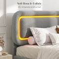 thumbnail image 6 of EnHomee Boucle Bed Frame with Rounded Corner Cloud Bed Frame with Headboard Upholstered Bed Frame Queen Size ,Gray, 6 of 8