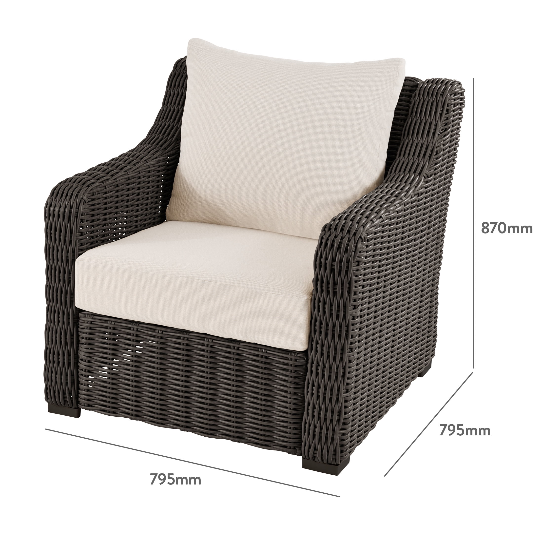 Better Homes & Gardens Bellamy Outdoor 2pk Lounge Chairs, Dark Brown