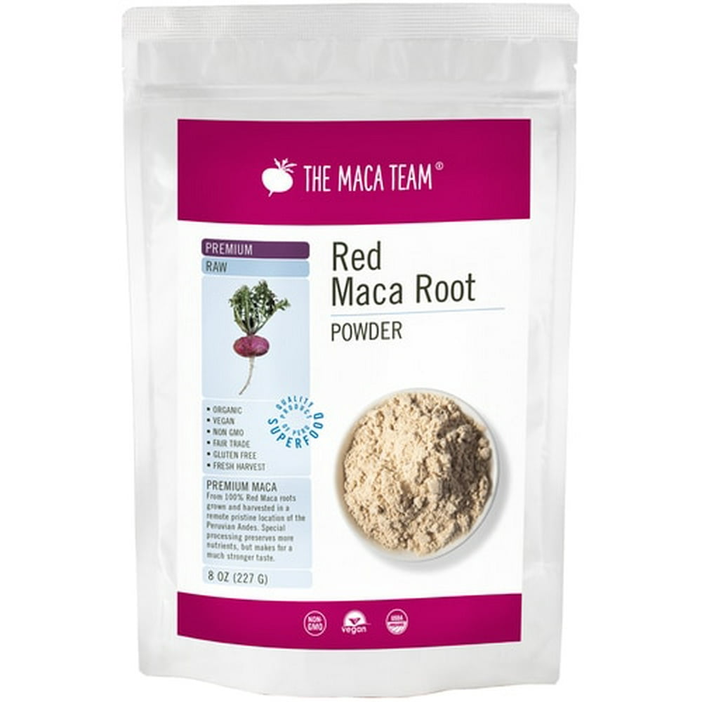 Organic Premium Raw Red Maca Powder 8 oz