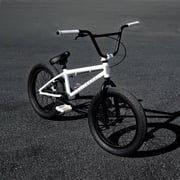 Elite BMX Bicycle 20” Freestyle Bike - Stealth White Ideal for Ages 7 to 18 Years