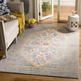 thumbnail image 3 of Safavieh Madison Gabriel Oriental Area Rug, Light Gray/Fuchsia, 6' x 9', 3 of 11