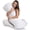 White-X-Large 48" x 14" (8lbs), variant on Weighted Bodyow 6.5lbs - For Deeper Sleep (41" X 10")ows Adults Full Side Sleeper With Cover (white)