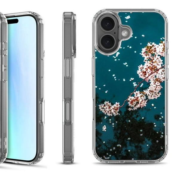 For iPhone 17 Shockproof Protective Phone Case, by OneToughShield - Night Blossom
