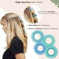 thumbnail image 3 of Kitsch Spiral Hair Ties, Coiled Hair Tie, Blue, 4 Pc, 3 of 11