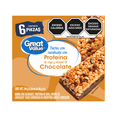 thumbnail image 1 of Barras Great Value con Cacahuate, Proteína de Soya, Chispas de Chocolate y Base Sumergida en Cobertura Sabor a Chocolate 240 g, 1 of 4