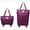 Purple Red, variant on Rolling Duffle Bag with Detachable Wheels, 28L-58L Large Expandable Foldable Carry On Luggage Bag, Weekender Bag for Travel Airplane, Black