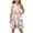 Pink, variant on Sundress for Girls with Ruffle Sleeves and Floral Print, Soft Polyester-Spandex Blend, Casual Summer Outfit for Daily Wear, School, or Parties