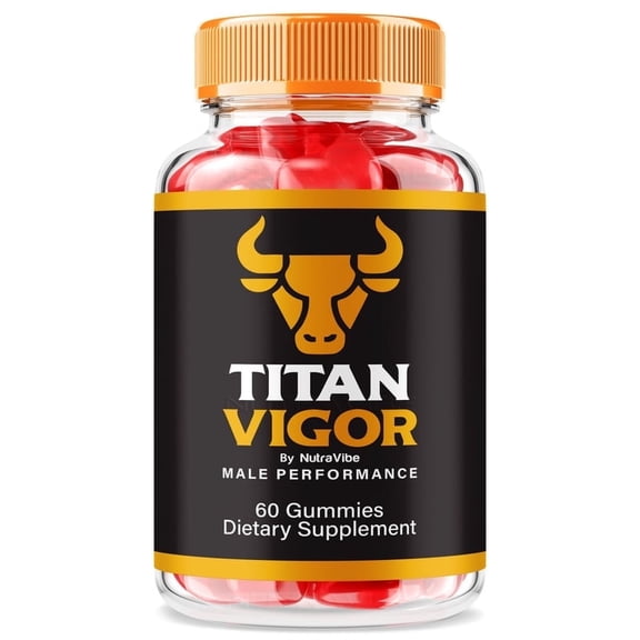 Titan Vigor – Original TitanVigor Gummies with a Natural Daily Blend for Energy & Wellness | Great-Tasting, Easy-to-Chew Gummies (60 Gummies)