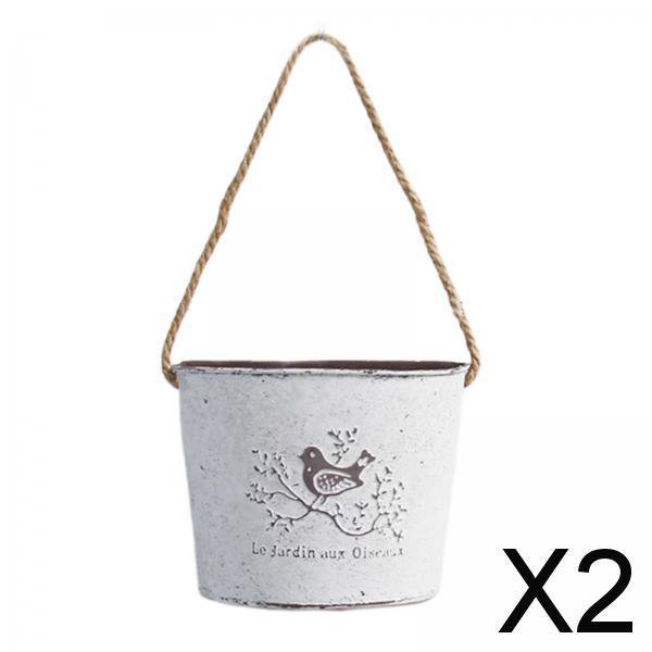 Maceta para colgar en la pared, contenedor de flores para oficina y granja, paquete de 2-6 unidades 2 piezas