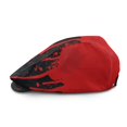 thumbnail image 2 of CHAQLIN Polyester Flat Cap for Driving Summer Travel, Windproof Adjustable Beret Hat, Black and Red Graffiti Design, 2 of 4