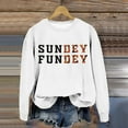 thumbnail image 3 of Sundey Fundey Football Sweatshirts for Women 2025 Long Sleeve Crewneck Football Season Sweatshirt Pullover Tops, 3 of 6