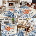 thumbnail image 5 of 5x7 Area Rugs for Living Room, Orange Blue Starfish Coastal Non Slip Area Rugs for Kitchen Bedroom Entryway, Summer Beach Eucalyptus Rustic Washable Carpet Runner Rug Floor Mats for Bedroom, 5 of 8
