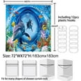 thumbnail image 6 of and Fishes Bathroom Sets with Rugs and Accessories Blue Ocean Seaweed Shower Curtains Set Bathroom Sets for Boys and Girls Underwater Sea World Bathroom Sets with Bath Mat, 6 of 9