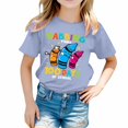 thumbnail image 1 of Icvfdpl T-Shirts pour Adolescentes, Imprimé Col Rond Manches Courtes T-Shirt Garçon Doux pour la Peau Vacances 10-11 Ans, 1 of 4