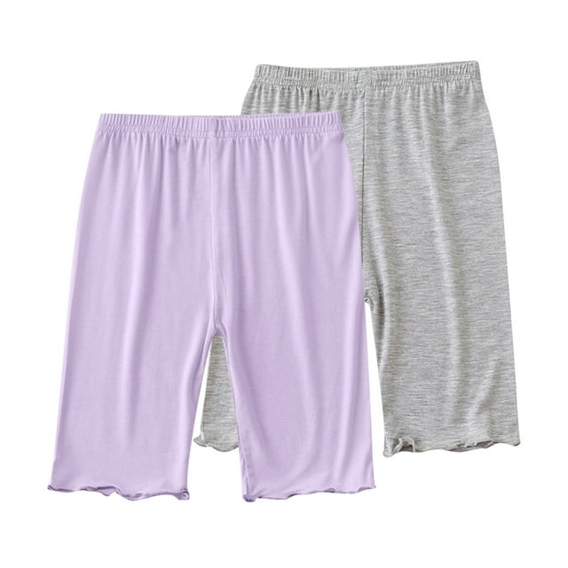 hengsof Two Piece Girls' Dress Inner Lining Dance Cycling Shorts Children's Sports Safety Shorts Suitable for Playgrounds Gyms and Other Sports Venues