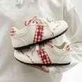 thumbnail image 4 of Women's Retro Ribbon Sneakers - Sweet-Vintage Chunky Platform, Flat Casual Shoes, 4 of 8