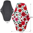 thumbnail image 4 of 7 in 1 Reusable Menstrual Pads, Bamboo Cloth Pads for Heavy Flow with Wet Bag, Large Washable Overnight Soft Cloth Sanitary Pads Panty Liners Period Pads, 4 of 8