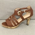 thumbnail image 4 of Mepaouo Women's Strappy Sandals Comfortable Open Toe Chunky Heels Ankle Strap Summer Dressy Pumps, 4 of 6