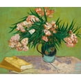 thumbnail image 2 of Van Gogh, Vincent 17x15 Black Ornate Wood Framed with Double Matting Museum Art Print Titled - Oleanders, 1888, 2 of 4