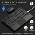 thumbnail image 4 of 360° Rotatable Touchpad Keyboard Case for iPad Air 11" M4/M3/M2 & iPad Air 5/4 10.9", Magnetic Clear Folio with Pencil Holder,Black, 4 of 8