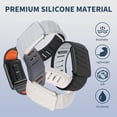 thumbnail image 2 of Silicone Watch Strap for Whoop 4.0 - Two-color Sports Design, Adjustable Fit, Orange/Gray/Black/Starlight, 2 of 8