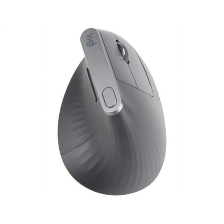 Logitech MX Vertical Wireless Mouse – Advanced Ergonomic Design Reduces Muscle Strain, Control and Move Content Between 3 Windows and Apple Computers (Bluetooth or USB), Rechargeable, Graphite