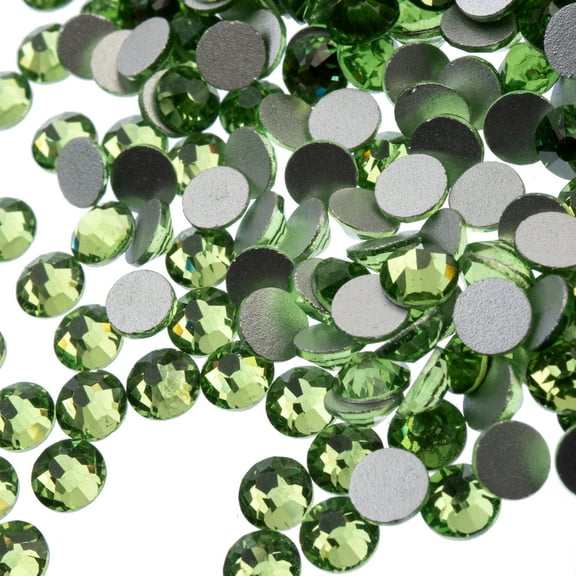Crystal Lane DIY 1440pcs SS20 (4.7mm) Peridot | Glass Round Flat Back Rhinestones