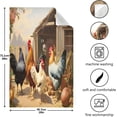 thumbnail image 3 of Rural Roosters Dish Towels for Kitchen Soft Tea Towel Set of 4 Absorbent Dishcloths Hand Towels for Drying Dish Cloths 28" x 18" Washcloth Gift, 3 of 7