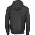 thumbnail image 2 of Build Your Brand - Chaqueta deportiva con cremallera para hombre (Negro/Rojo), 2 of 4