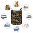 thumbnail image 6 of LNWH Laundry Basket, Egyptian Abstract Art Pattern Foldable Laundry Hamper with Handles Waterproof, Small Size, 6 of 8