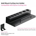 thumbnail image 2 of RXLIFE Wall Mount Curling Iron Holder, 7-Slot Black Stainless Steel Hair Tool Organizer, Fits Dyson Styler, Easy Install with Adhesive, Perfect for Home, Bathroom, Hair Salon C95, 2 of 3
