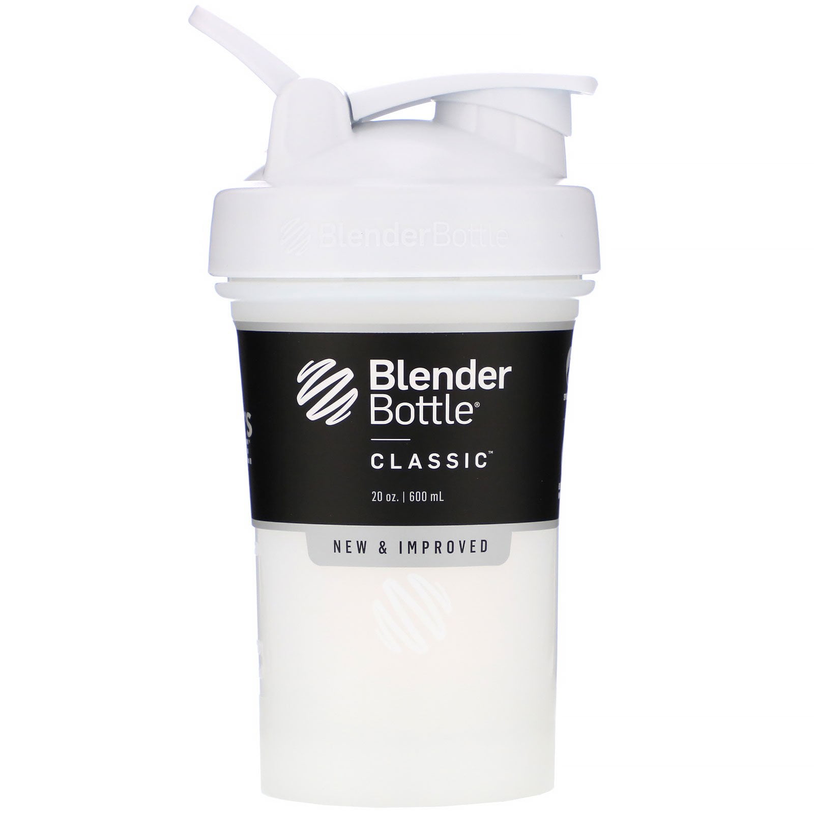 Blender Bottle Classic With Loop, White, 20 oz