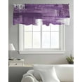 thumbnail image 5 of Purple Abstract Valance Curtains for Kitchen/Living Room/Bathroom/Bedroom Window, Modern Mottled Art Oil Painting Rod Pocket Small Topper Half Short Window Curtains Voile Sheer Scarf 42"x12", 5 of 8