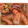 thumbnail image 2 of Renoir, Pierre-Auguste 32x26 White Modern Wood Framed Museum Art Print Titled - Woman Leaning 1918, 2 of 4
