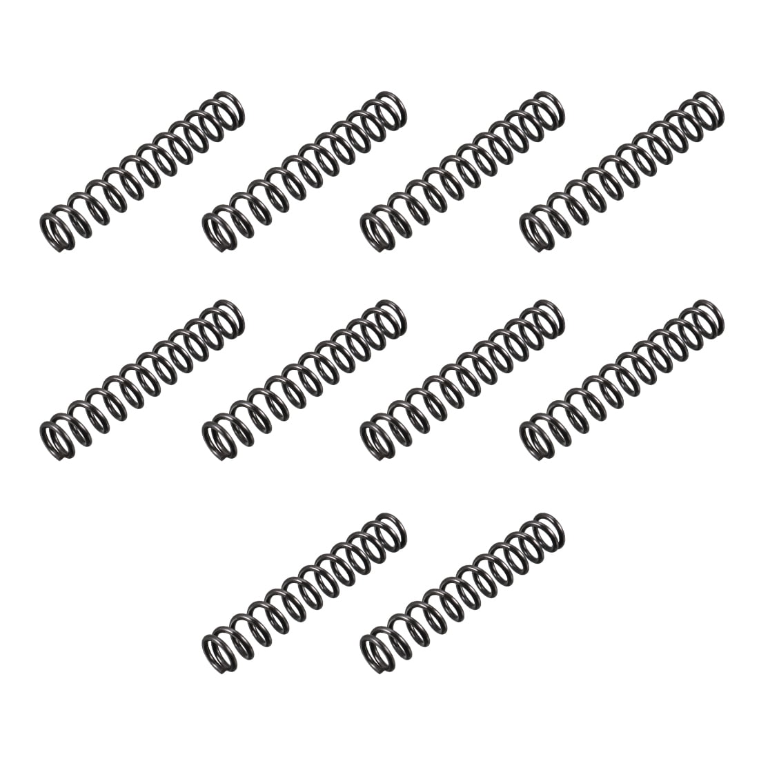 Sourcing Map Ressort De Compression 1.2mm Fil Diamètre, 8mm OD, 15mm Libre Longueur Ressort Acier Extension Ressort Noir 10Pcs