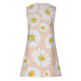 thumbnail image 6 of Women's Sleeveless Dress Slimming Round Neck Flowy Mini Dress Summer Sunflower Printing Sundress Going out Dress, 6 of 6