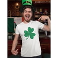 thumbnail image 2 of St Patrick's Day Irish Shamrock Clover Graphic Men White T-Shirt, Male XX-Large, 2 of 4