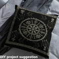 thumbnail image 3 of jejeloiu Ancient Rune Fabric by the Yard 1 Yard,Scandinavian Aesthetic Mythology Home Decor Fabric by the Yard,Black Gold Sewing Fabric For Men Women,Breathable Home Decor, 3 of 6